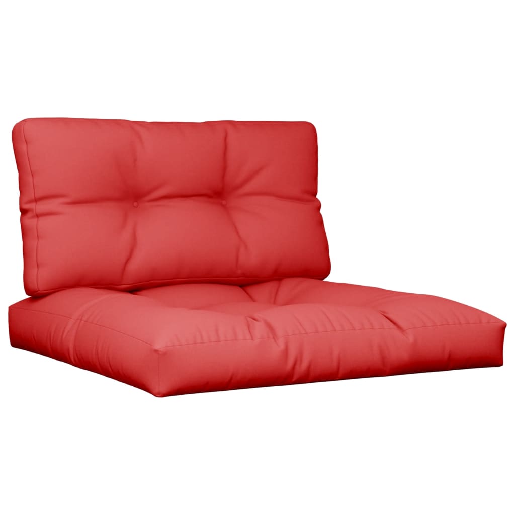 vidaXL Blazine za kavč iz palet 2 kosa rdeče blago