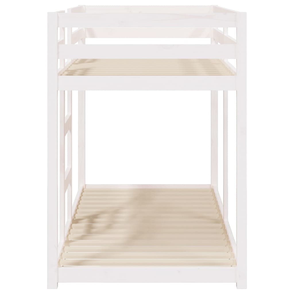 vidaXL Dnevna postelja bela 75x190 cm trdna borovina