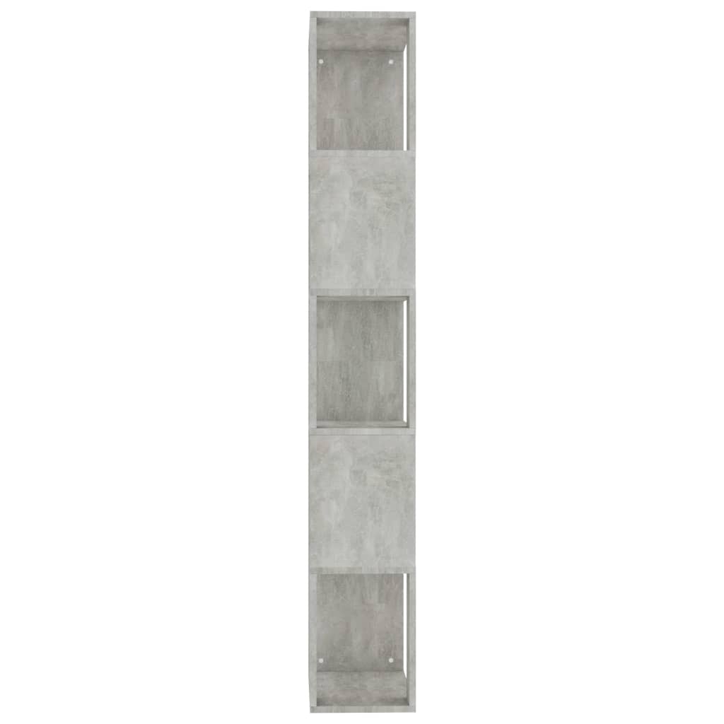vidaXL Knjižna omara/paravan betonsko siva 45x24x159 cm iverna plošča