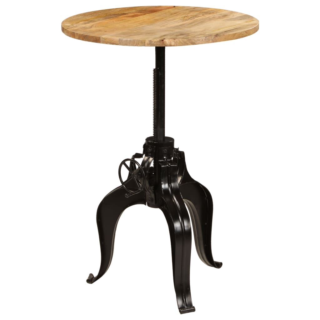 vidaXL Barska miza iz trdnega mangovega lesa 75x(76-110) cm