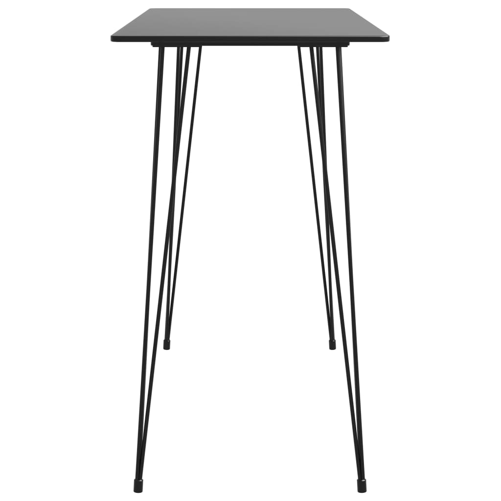 vidaXL Barska miza črna 120x60x105 cm
