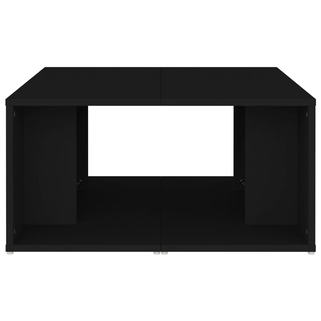 vidaXL Klubske mizice 4 kosi črne 33x33x33 cm iverna plošča