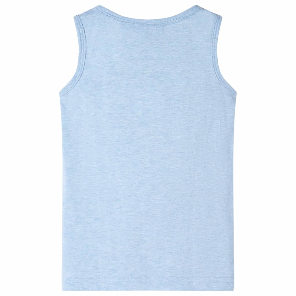 Otroška majica brez rokavov modra melange 92