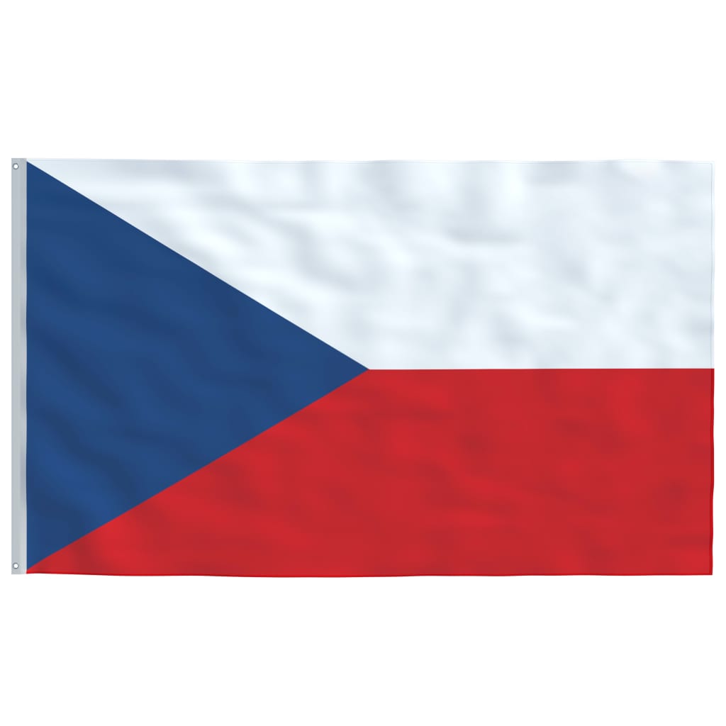 vidaXL Zastava Češke in drog 5,55 m aluminij