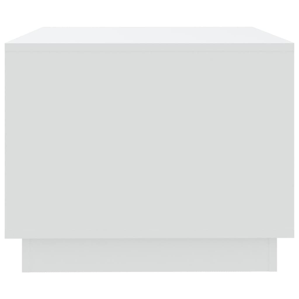 vidaXL Klubska mizica bela 102,5x55x44 cm iverna plošča
