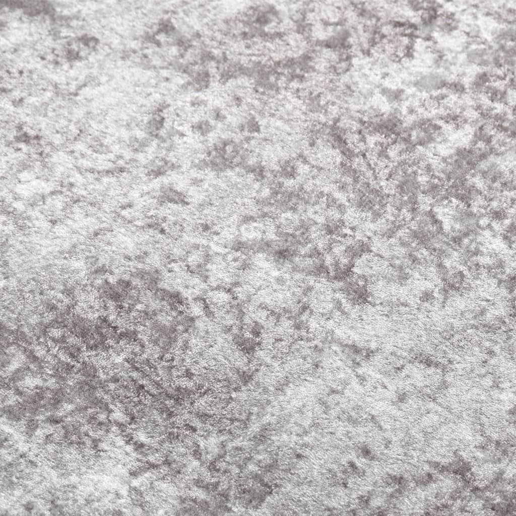 vidaXL Pralna preproga 80x300 cm siva protizdrsna