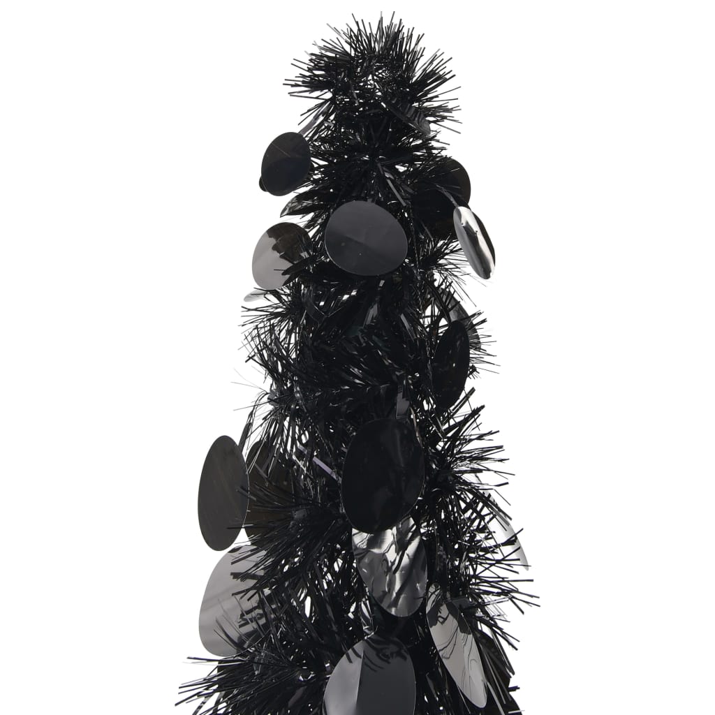 vidaXL Zložljiva umetna novoletna jelka črna 120 cm PET