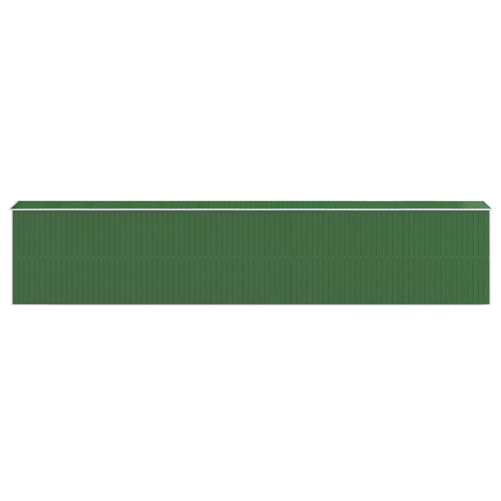 vidaXL Vrtna lopa zelena 192x938x223 cm pocinkano jeklo