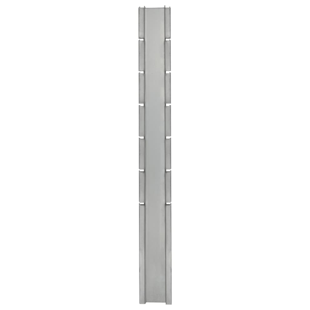 vidaXL Stebriček za gabionsko ograjo srebrn 180 cm pocinkano jeklo