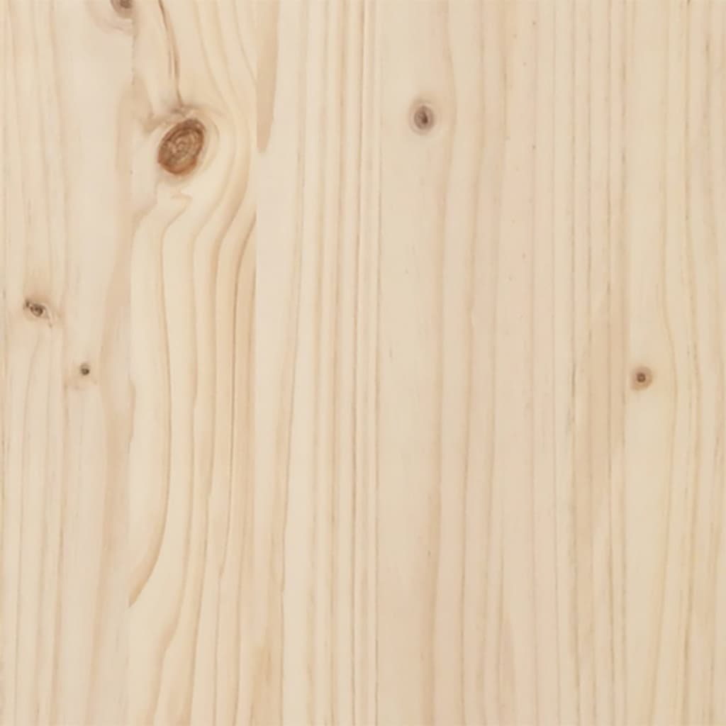 vidaXL Posteljni okvir z vzglavjem bel 75x190 cm trdna borovina