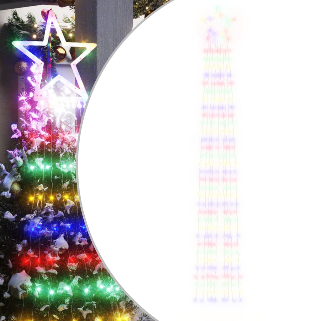 vidaXL Lučke za novoletno jelko 320 LED diod večbarvne 375 cm