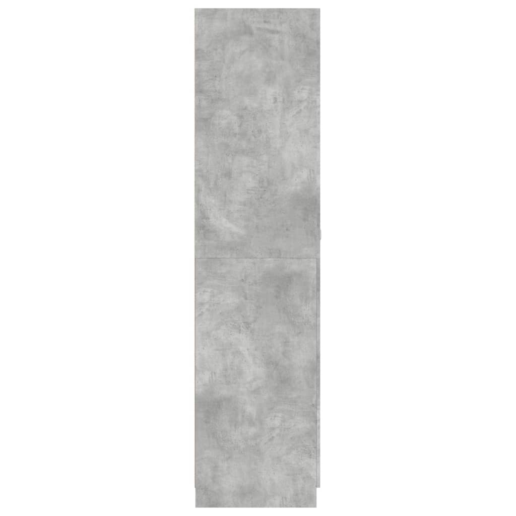 vidaXL Garderobna omara betonsko siva 90x52x200 cm iverna plošča