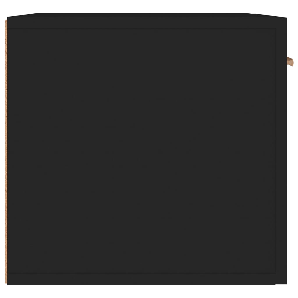 vidaXL Stenska omarica črna 60x36,5x35 cm inženirski les