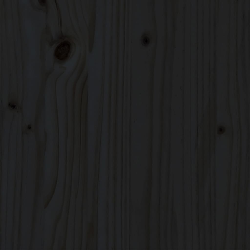 vidaXL Posteljni okvir črn iz trdnega lesa 100x200 cm