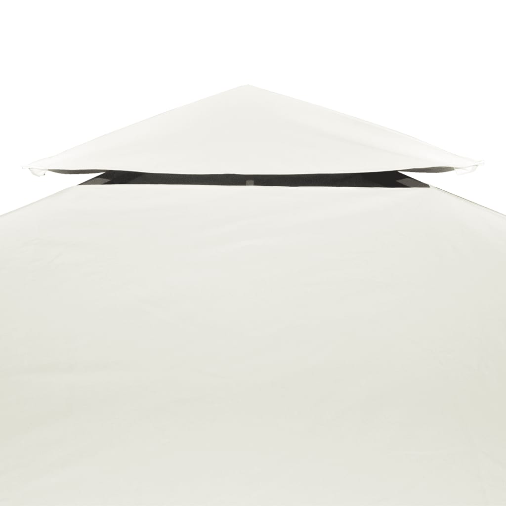 vidaXL Nadomestna streha za paviljon 310 g/m² kremno bela 3x4 m