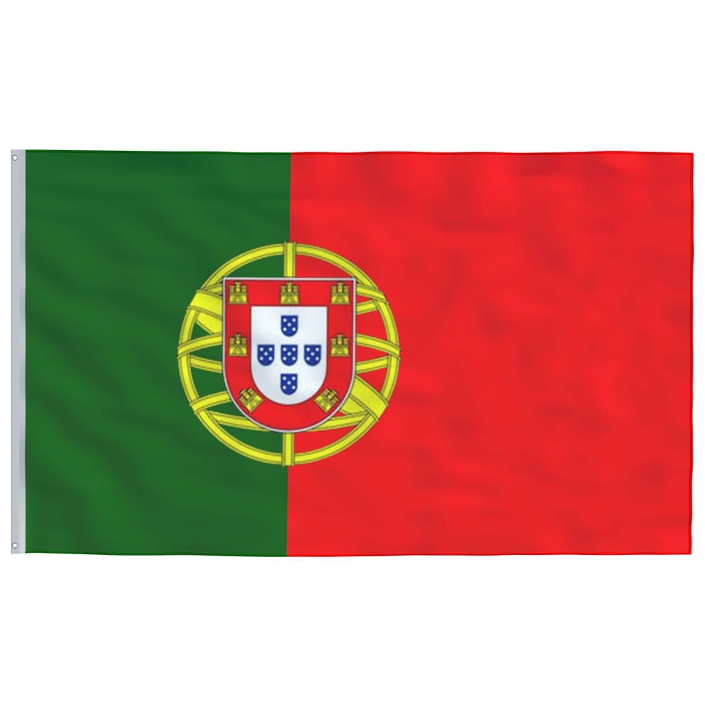 vidaXL Zastava Portugalske in aluminijast zastavni drog 4 m