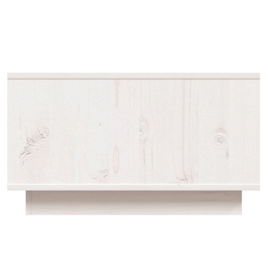 vidaXL Klubska mizica bela 55x56x32 cm trdna borovina
