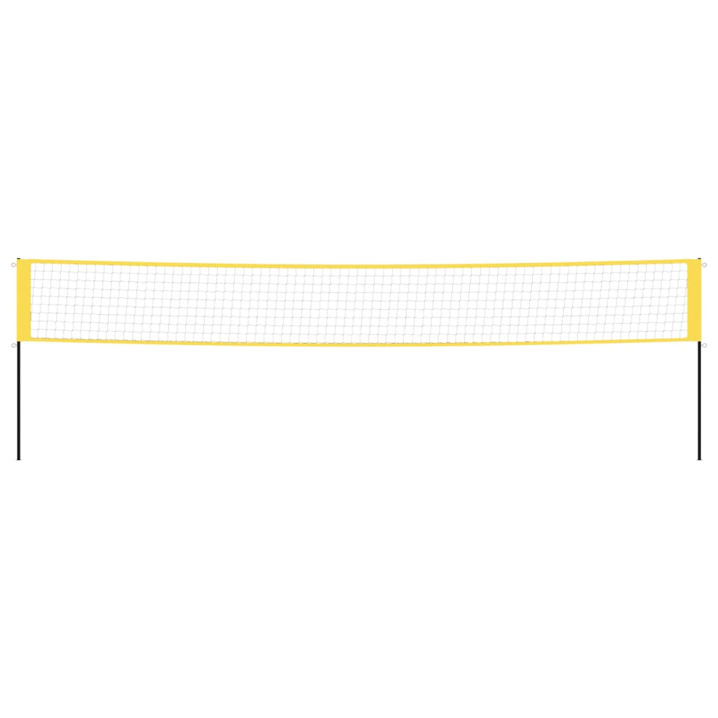 vidaXL Mreža za badminton rumena in črna 600x155 cm PE tkanina