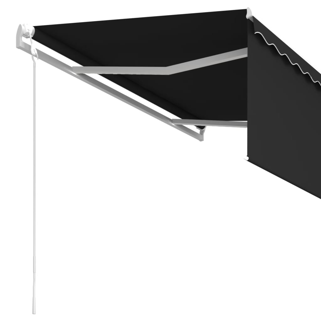 vidaXL Avtomatsko zložljiva tenda s senčilom 3x2,5 m antracitna