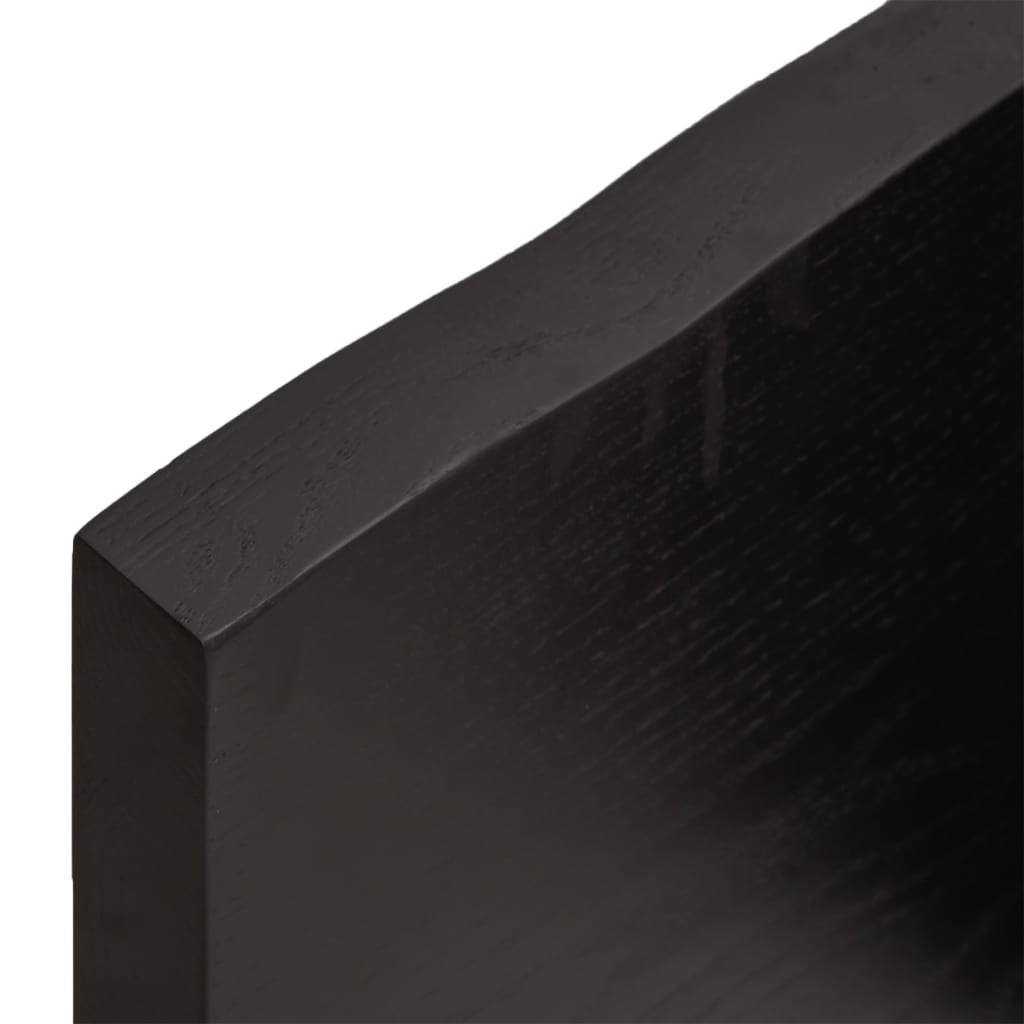 vidaXL Kopalniški pult temno rjav 200x60x(2-4) cm obdelan trden les