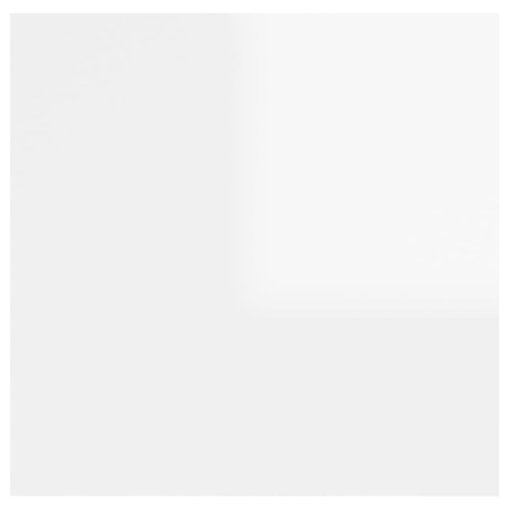 vidaXL Nočna omarica visok sijaj bela 30,5x30x30 cm iverna plošča