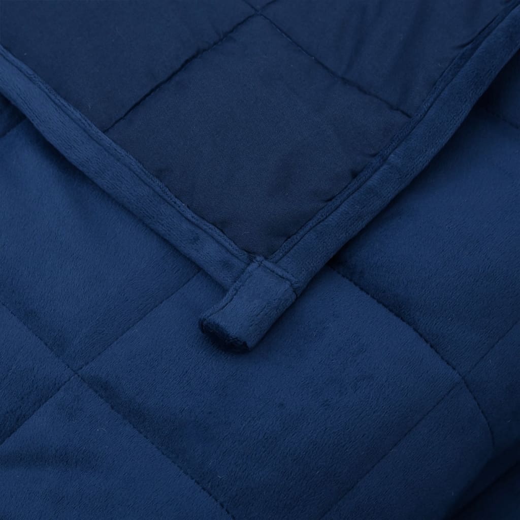 vidaXL Obtežena odeja modra 155x220 cm 11 kg blago