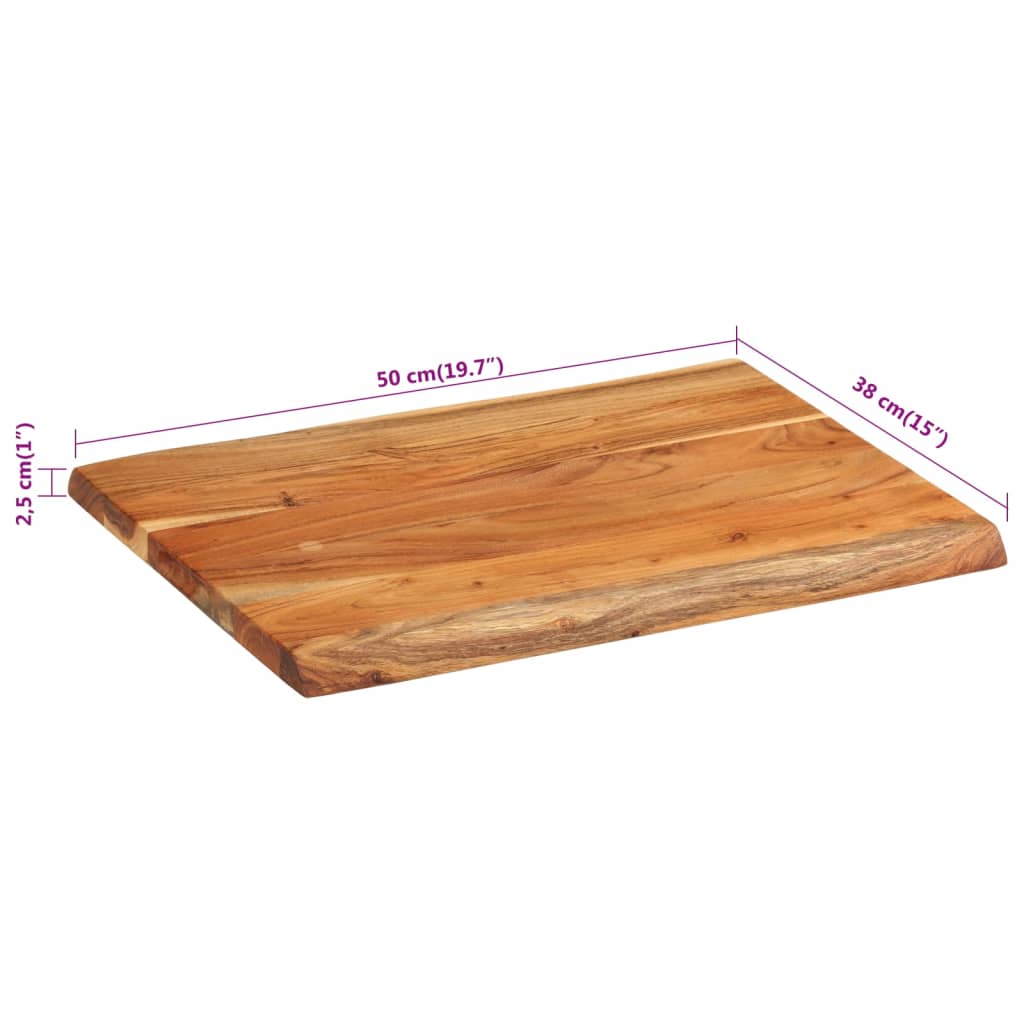 vidaXL Deska za rezanje 50x38x2,5 cm trden akacijev les