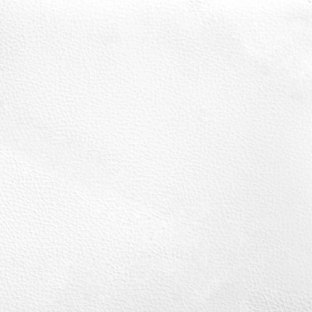 vidaXL Posteljni okvir z vzglavjem bel in črn 80x200 cm umetno usnje