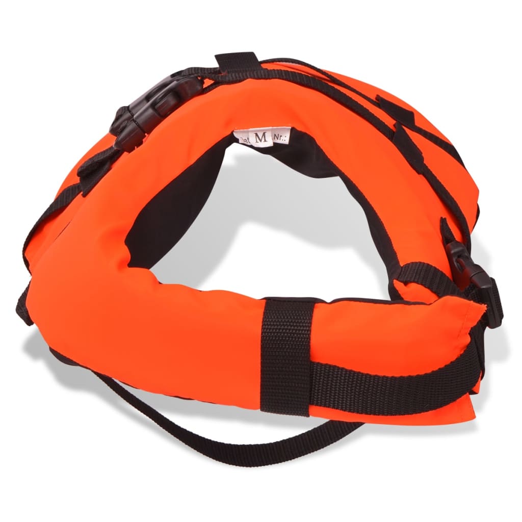 vidaXL Rešilni jopič za psa velikost L oranžne barve