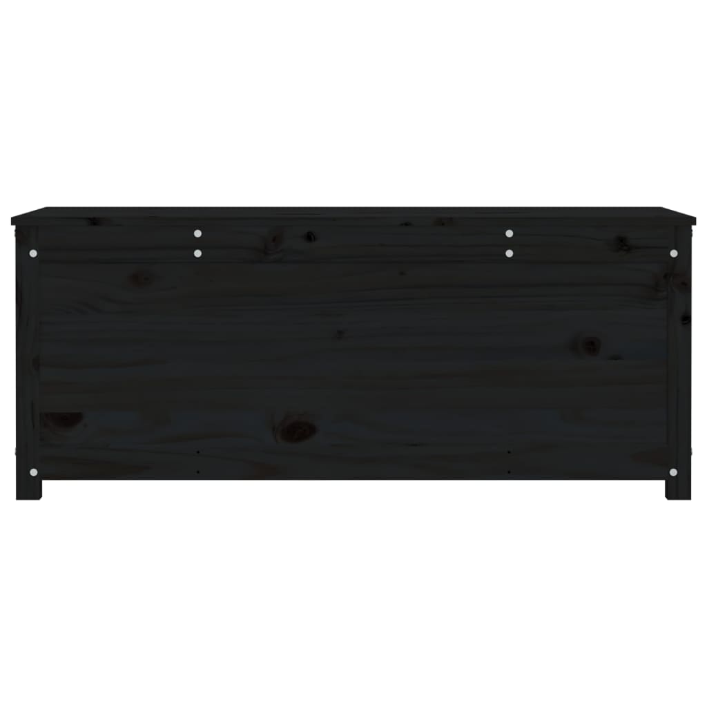 vidaXL Škatla za shranjevanje črna 110x50x45,5 cm trdna borovina