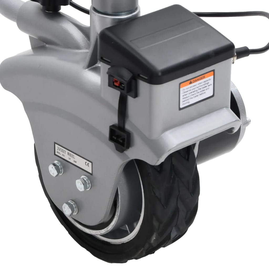 vidaXL Podporno kolo za prikolico motorizirano 12 V 350 W aluminij