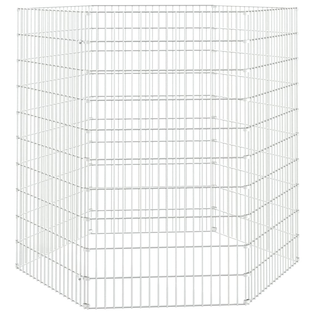 vidaXL 6-delna ograda za zajce 54x100 cm pocinkano železo