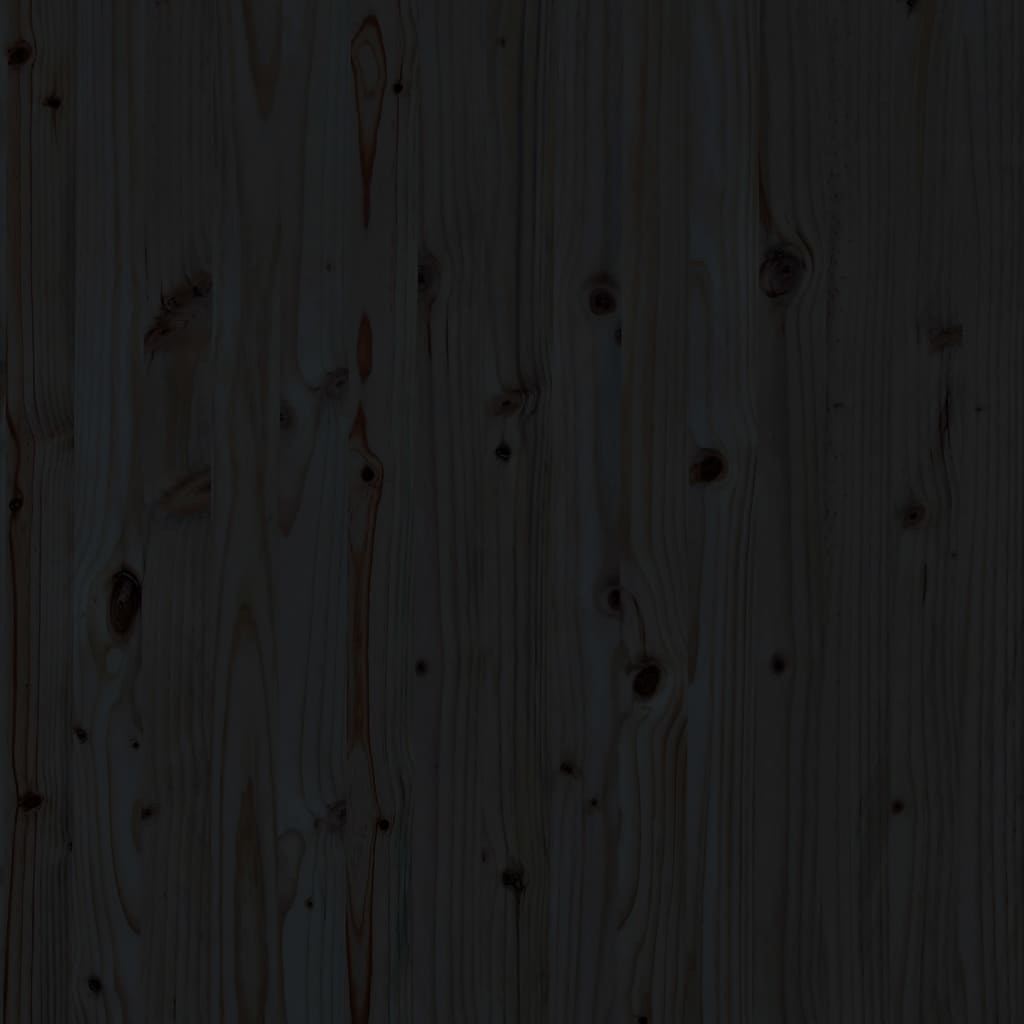 vidaXL Stensko posteljno vzglavje črno 81x3x91,5 cm trdna borovina