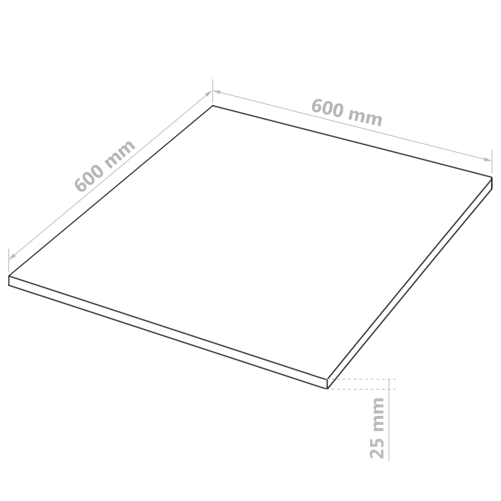 vidaXL 4 kosi MDF plošče kvadratne 60x60 cm 25 mm