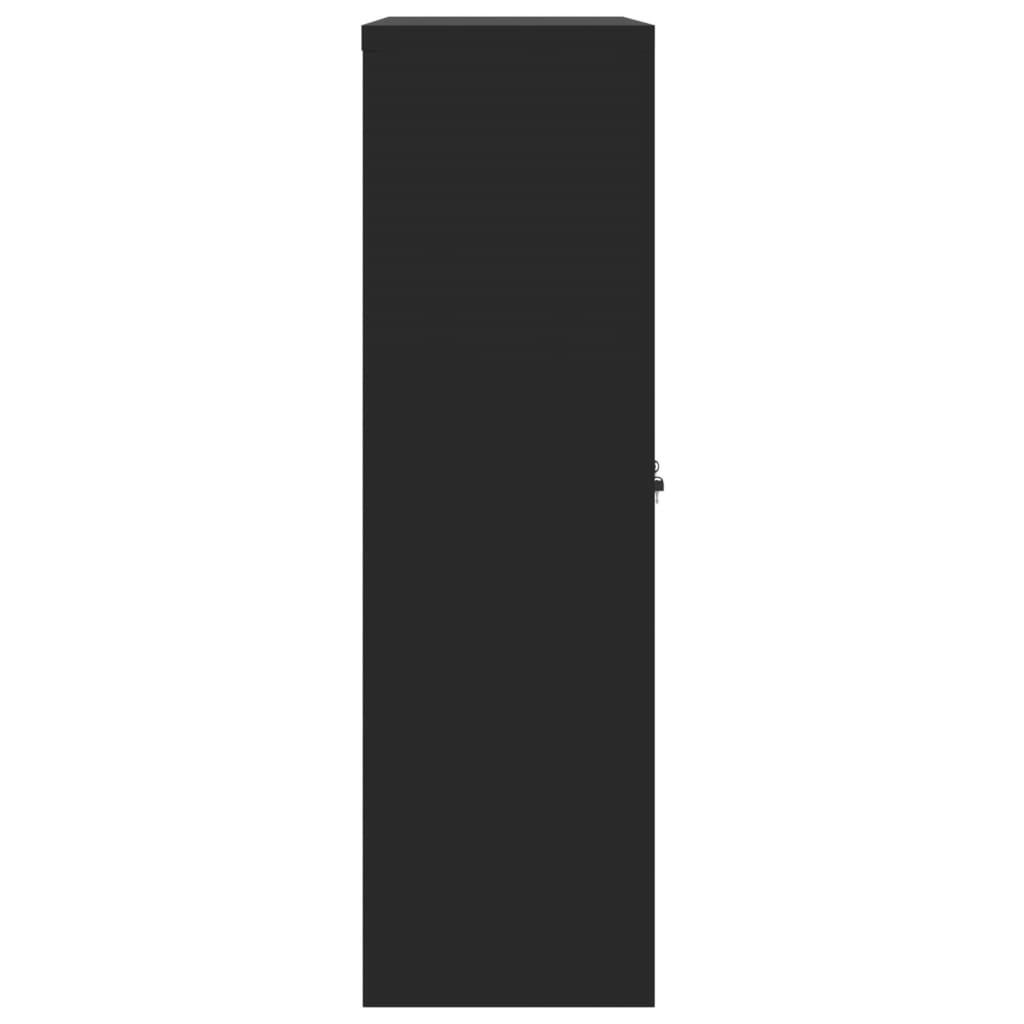 vidaXL Arhivska omara črna 90x40x140 cm jeklo