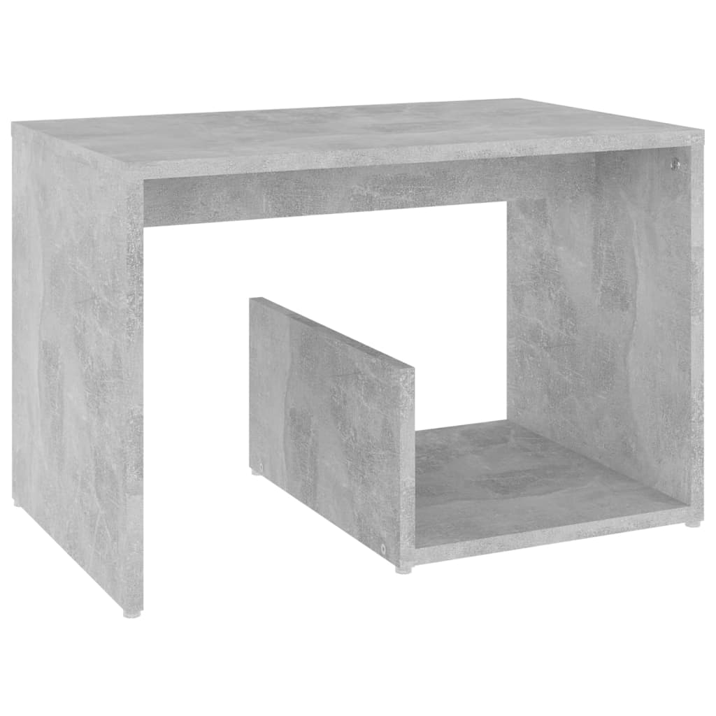 vidaXL Stranska mizica betonsko siva 59x36x38 cm iverna plošča