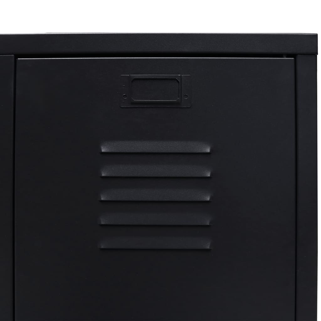 vidaXL Kovinska omara v industrijskem stilu 67x35x107 cm črna