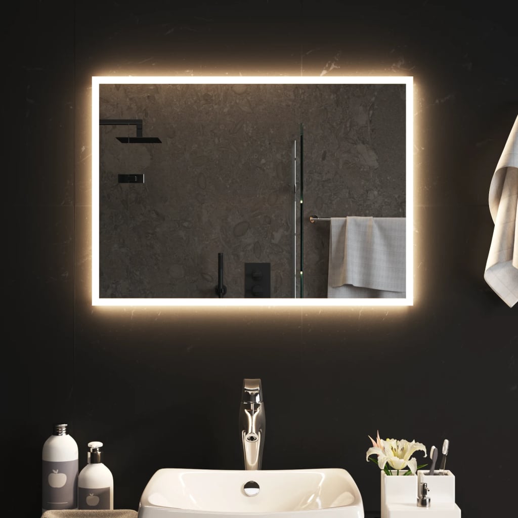 vidaXL LED kopalniško ogledalo 50x70 cm