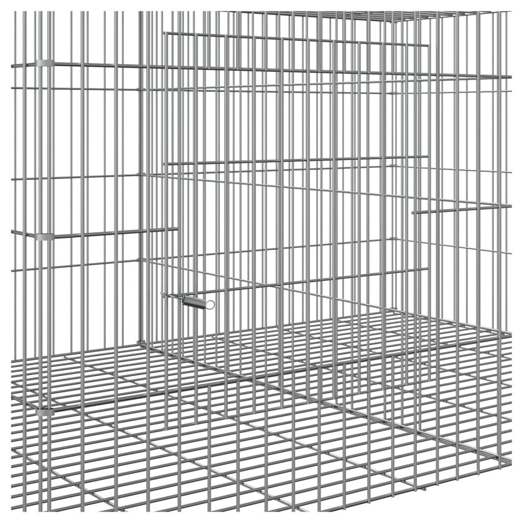 vidaXL 3-delna ograda za zajce 163x79x54 cm pocinkano železo