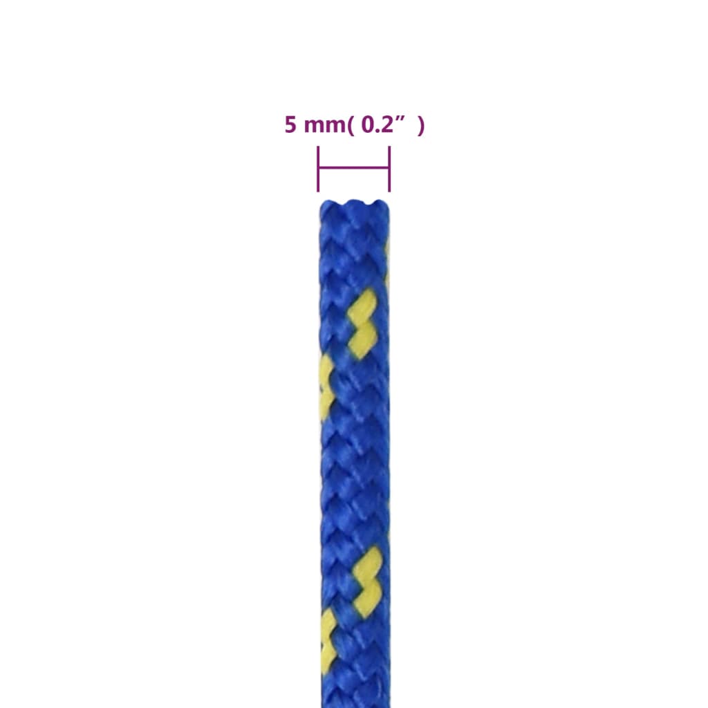 vidaXL Delovna vrv moder 5 mm 50 m polipropilen
