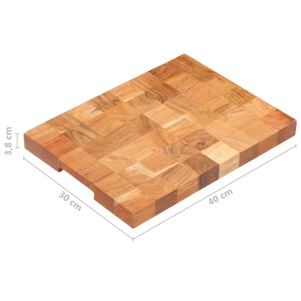 vidaXL Deska za rezanje 40x30x3,8 cm trden akacijev les