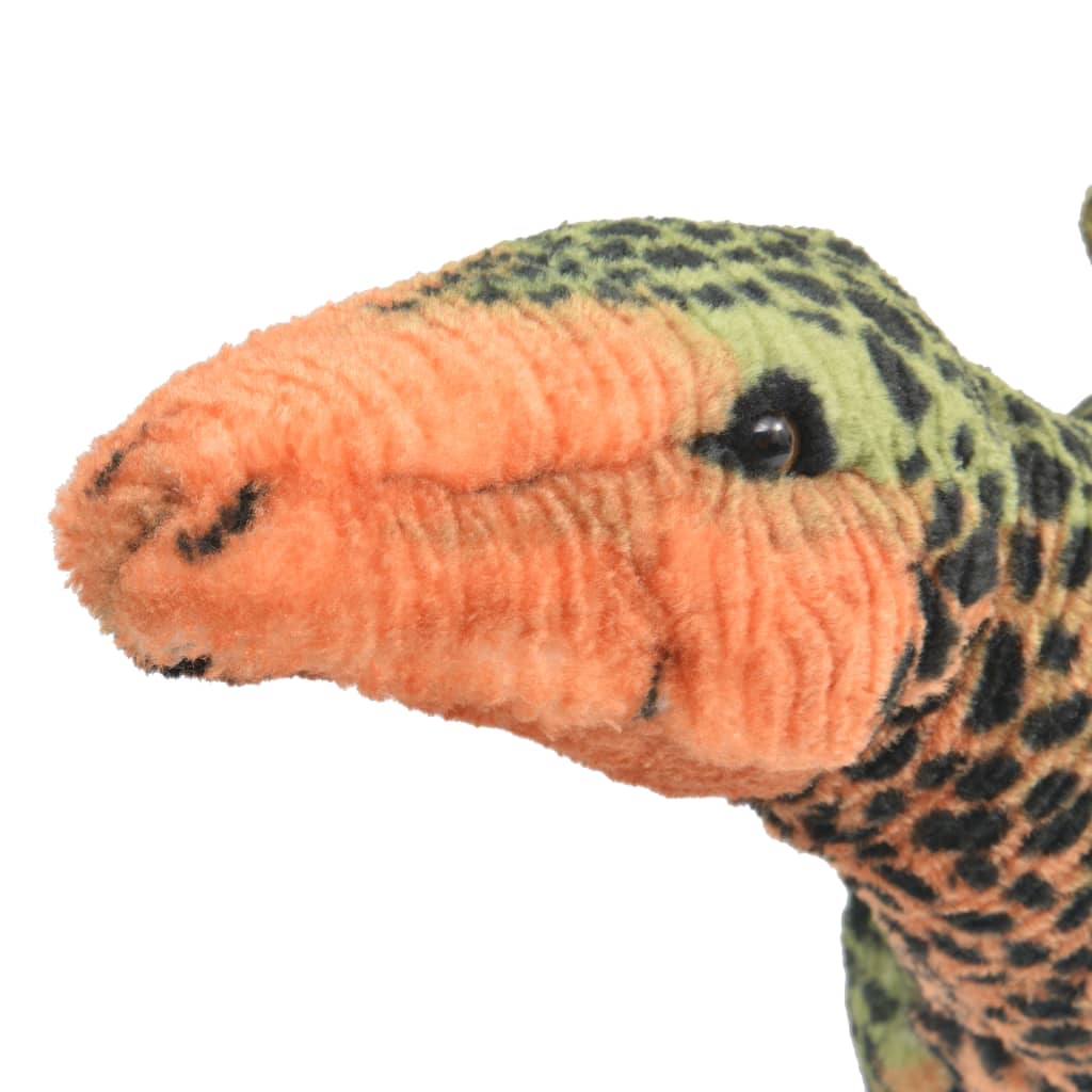vidaXL Stoječi plišasti dinozaver stegozaver zelen in oranžen XXL