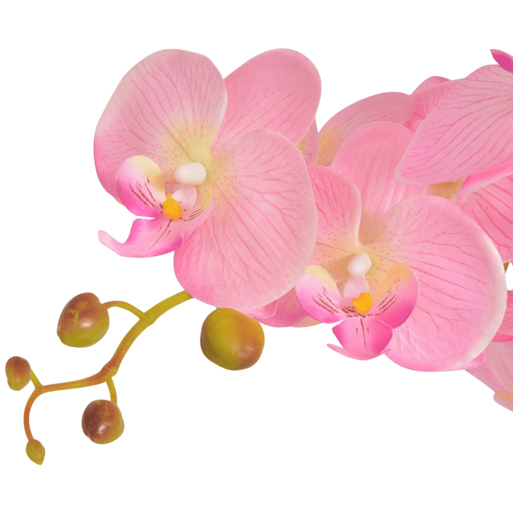 vidaXL Umetna rastlina orhideja v loncu 65 cm roza