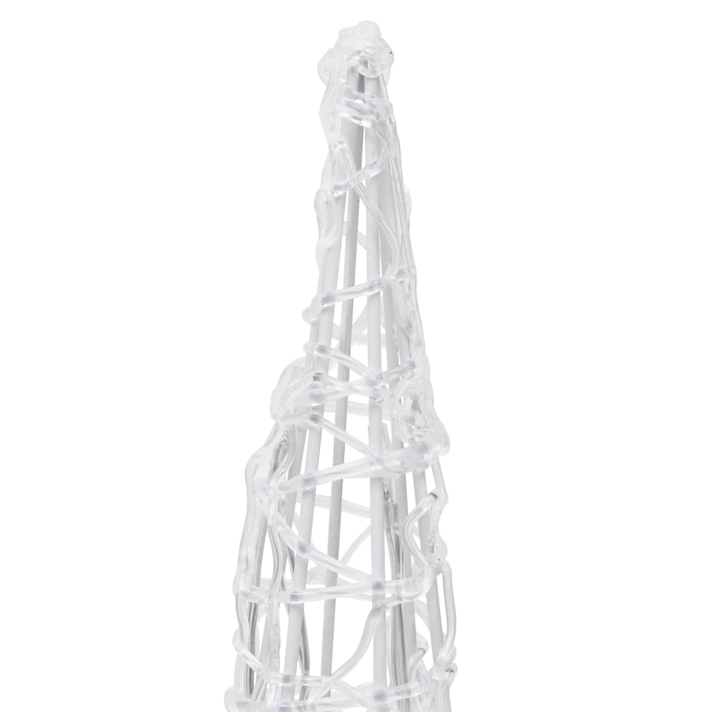 vidaXL Akrilna okrasna LED piramida hladno bela 60 cm