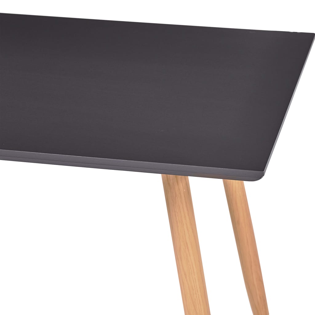 vidaXL Jedilna miza siva in barva hrasta 120x60x74 cm mediapan