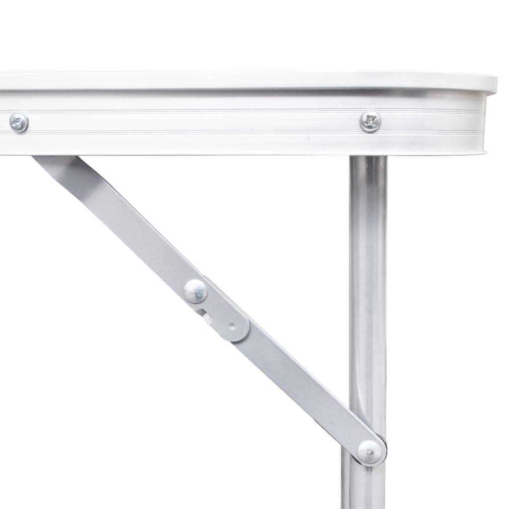 Zložljiva aluminijasta miza za kamp. z nastavljivo višino 240 x 60 cm