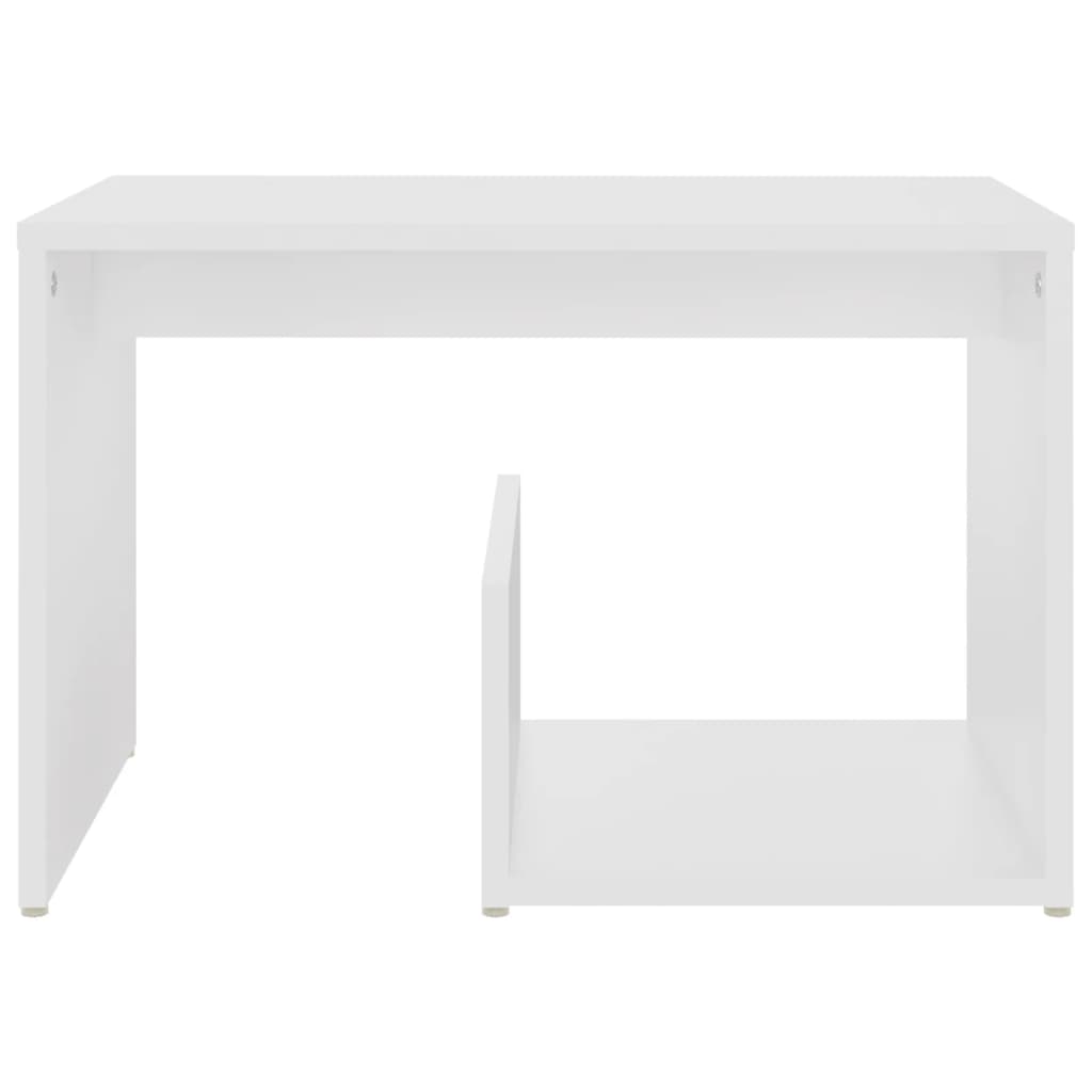 vidaXL Stranska mizica bela 59x36x38 cm iverna plošča