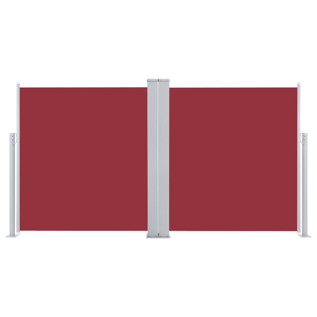 vidaXL Zložljiva stranska tenda rdeča 117x600 cm