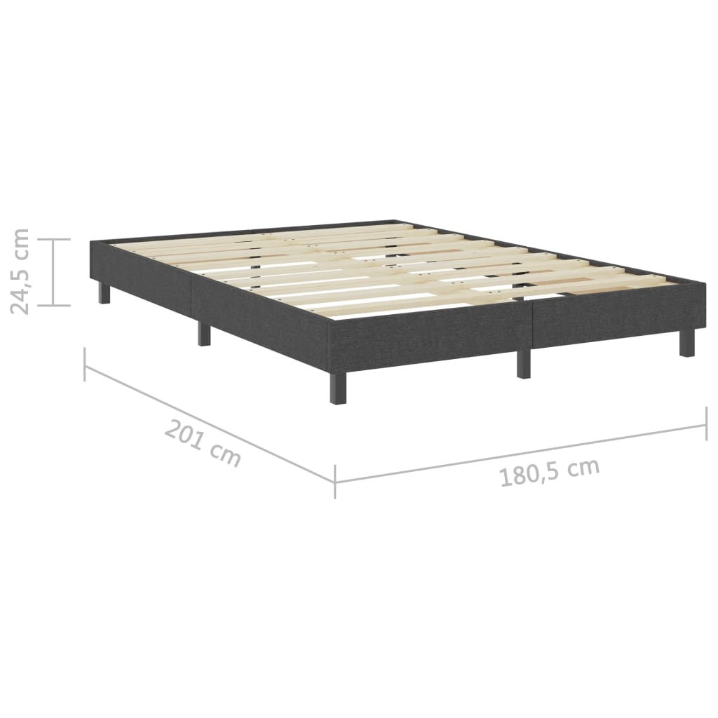 vidaXL Boxspring postelja temno siva iz blaga 180x200 cm