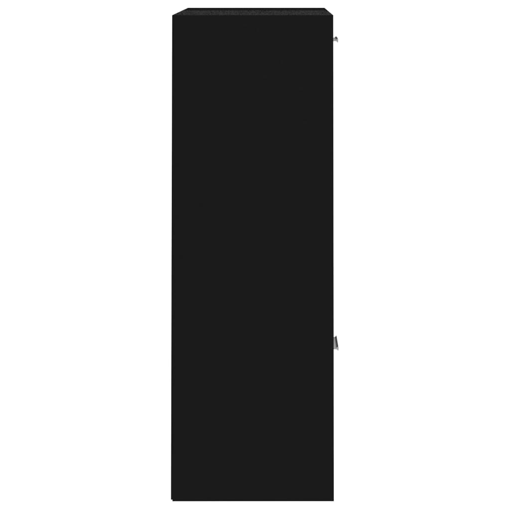 vidaXL Omara za shranjevanje črna 60x29,5x90 cm iverna plošča